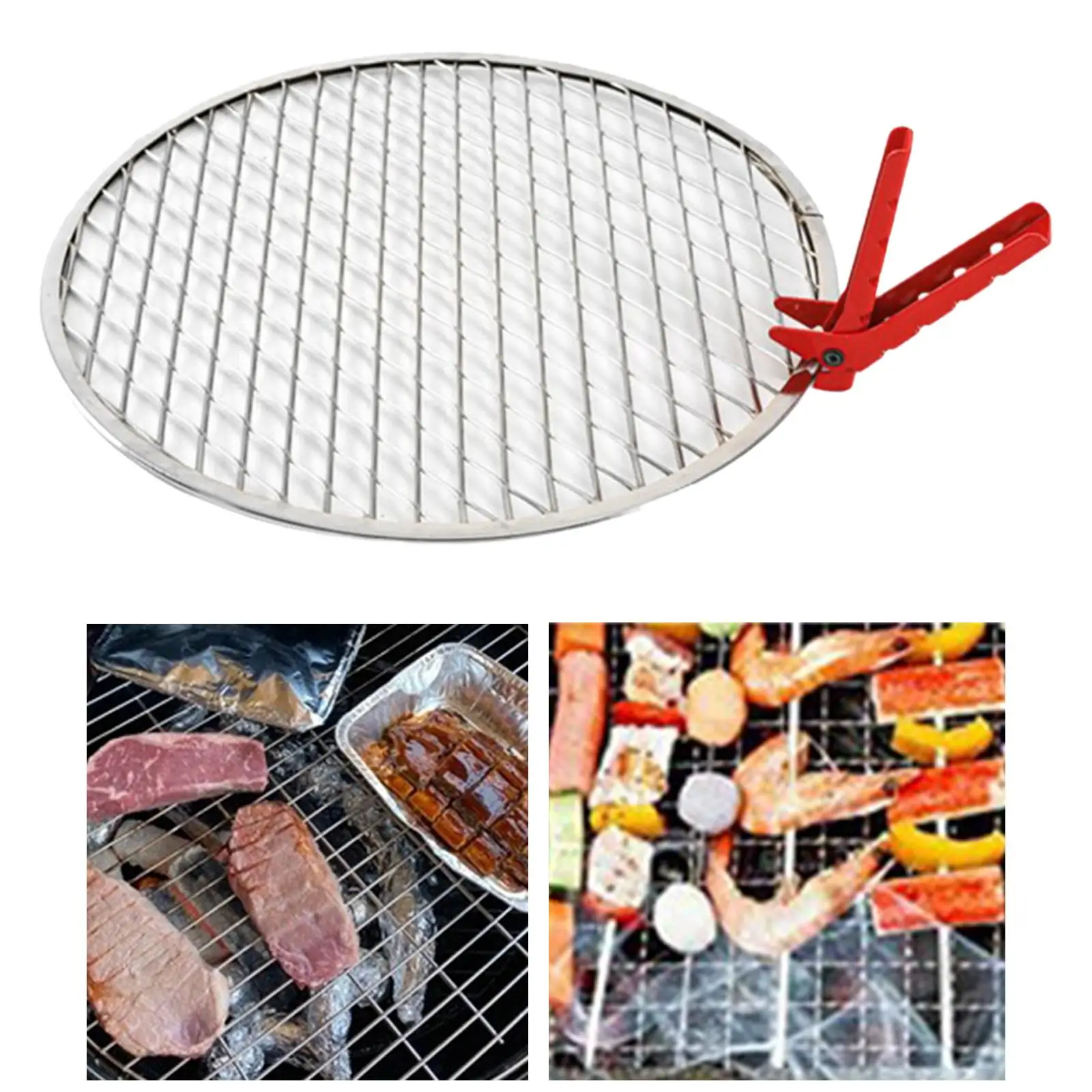 

Metal BBQ Grill Net Carbon Baking Net Rack Barbecue Steam Mesh Camping Cookware Non Stick for Cooking Indoor Outdoor Picnic Tool