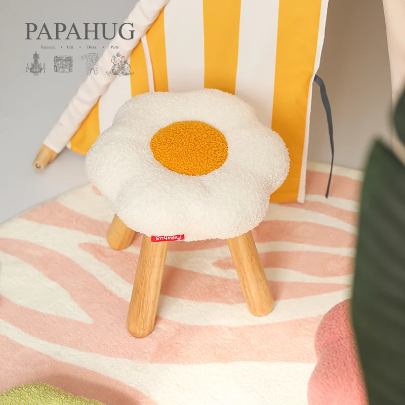 

Деревянный мультяшный милый детский стул, круглая обувная сменная фотостул, стул из искусственной древесины