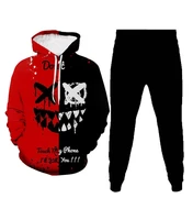 mens womens sportswear set 3d printed hoodie and hip hop pants set two piece set popular in autumn and spring 2022