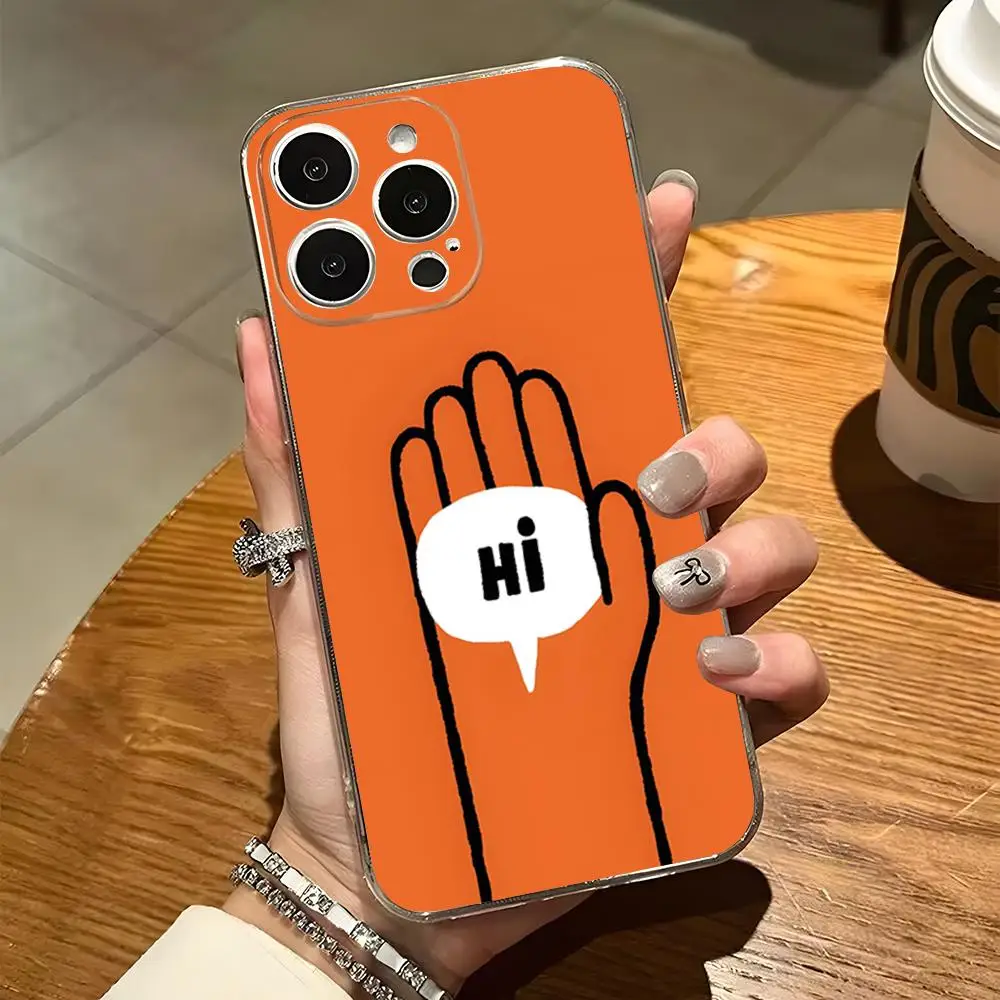 Забавный чехол для телефона J-Jean Jullien Art Iphone 15 Pro Max 14 Plus 11 12 Mini 13 7 8 X XR XS SE прозрачная