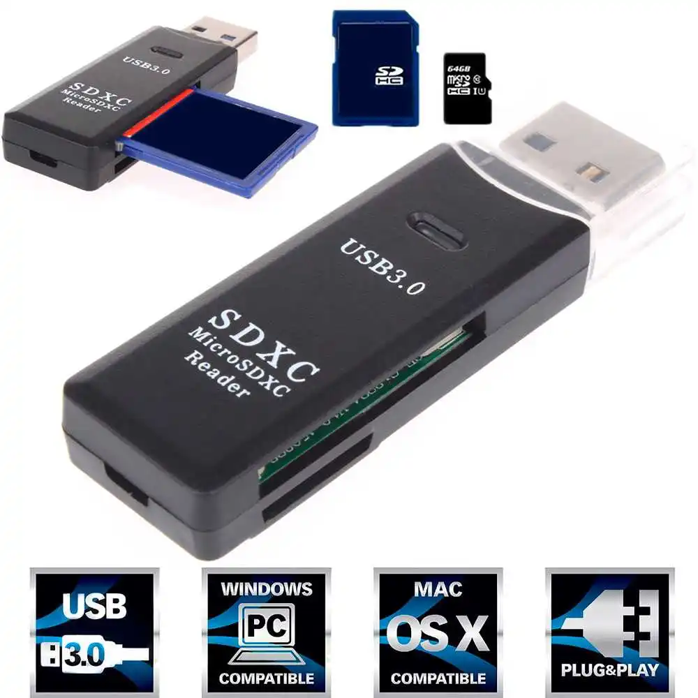 USB 3 0 кардридер для карт памяти высокоскоростной адаптер поддерживает