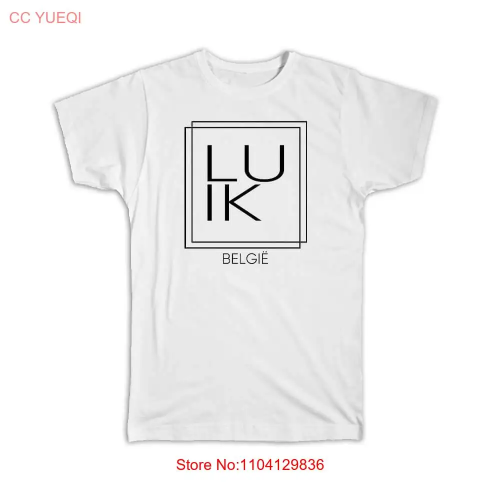 Подарочная футболка: LUIK Бельгийский квадратный современный минималистичный