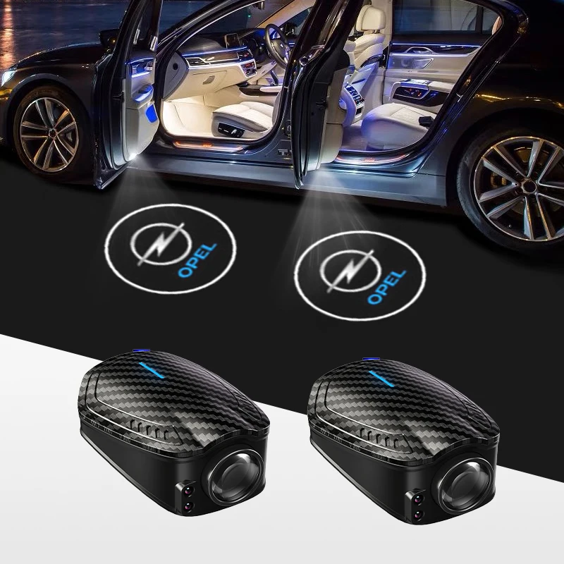 

2 шт. USB перезаряжаемый логотип OPEL, автомобильные двери, HD светодиодные лампы, проектор, люминесцентные приветственные огни для Opel Zafira Insignia Mokka Regal