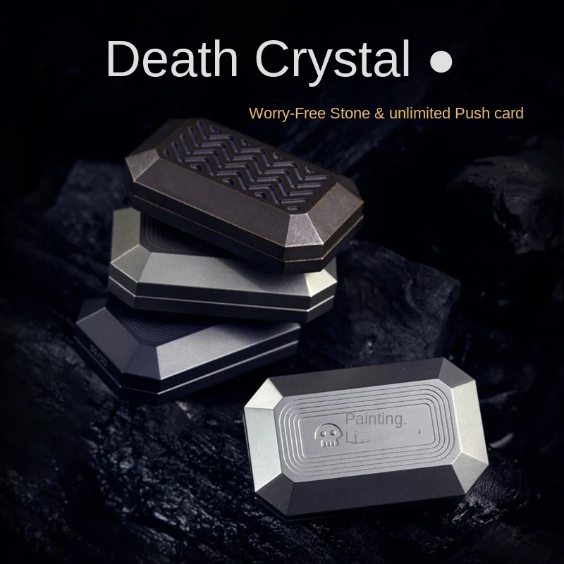 EDC wenwan factory BM black mirror death crystal push card forget worry stone fingertip gyro PPB push egg decompression toy