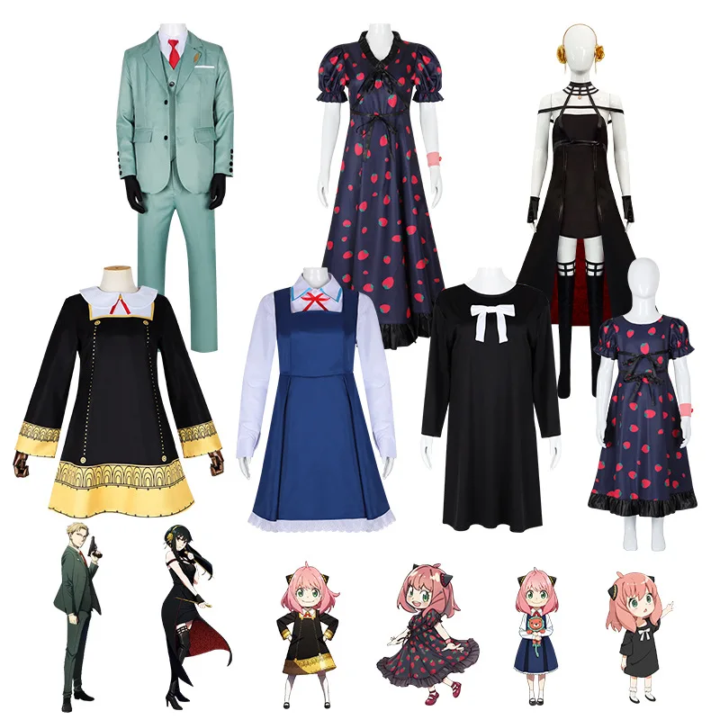 

2022 Anime SPY X FAMILY Full Set Aniya Blair Forger Full Set Halloween Party Cosplay Costume Birthday Gift for Kids Adult Unisex