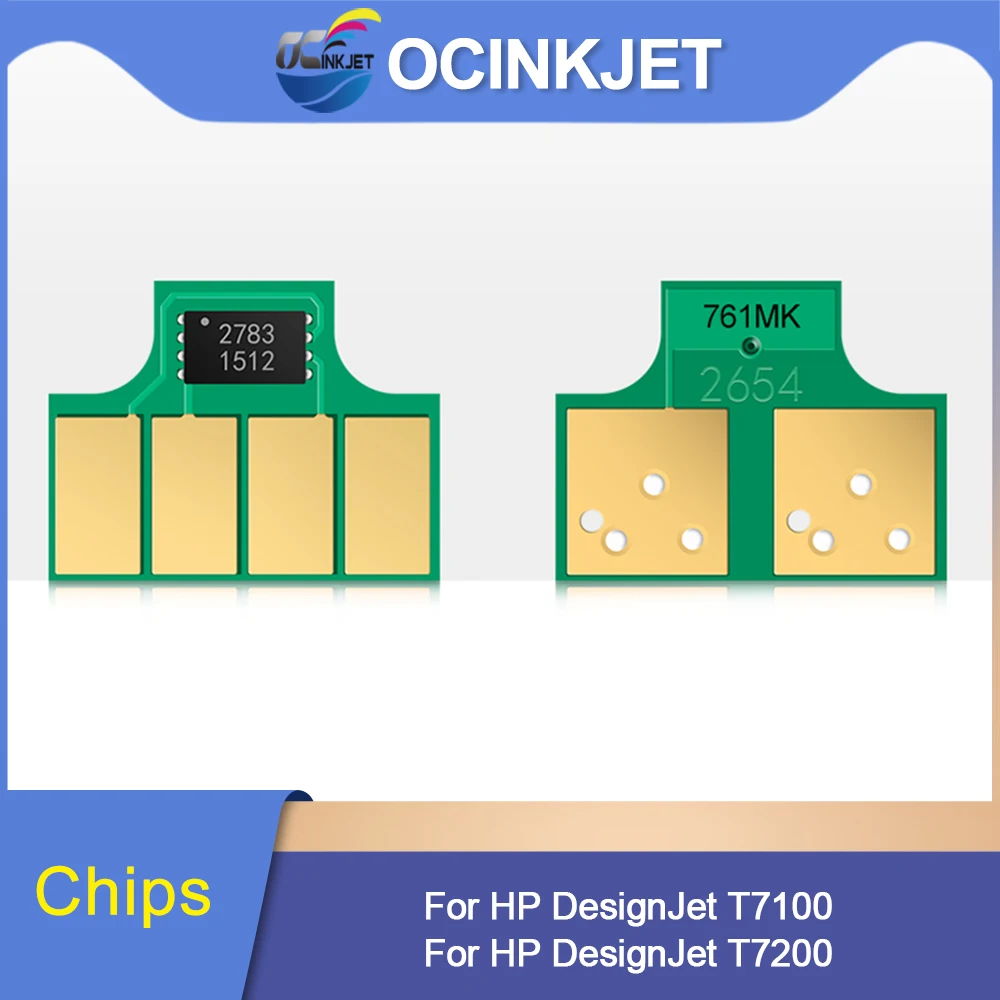 OCINKJET чипы для чернильного картриджа одноразового использования HP 761 DesignJet T7100 T7200 |
