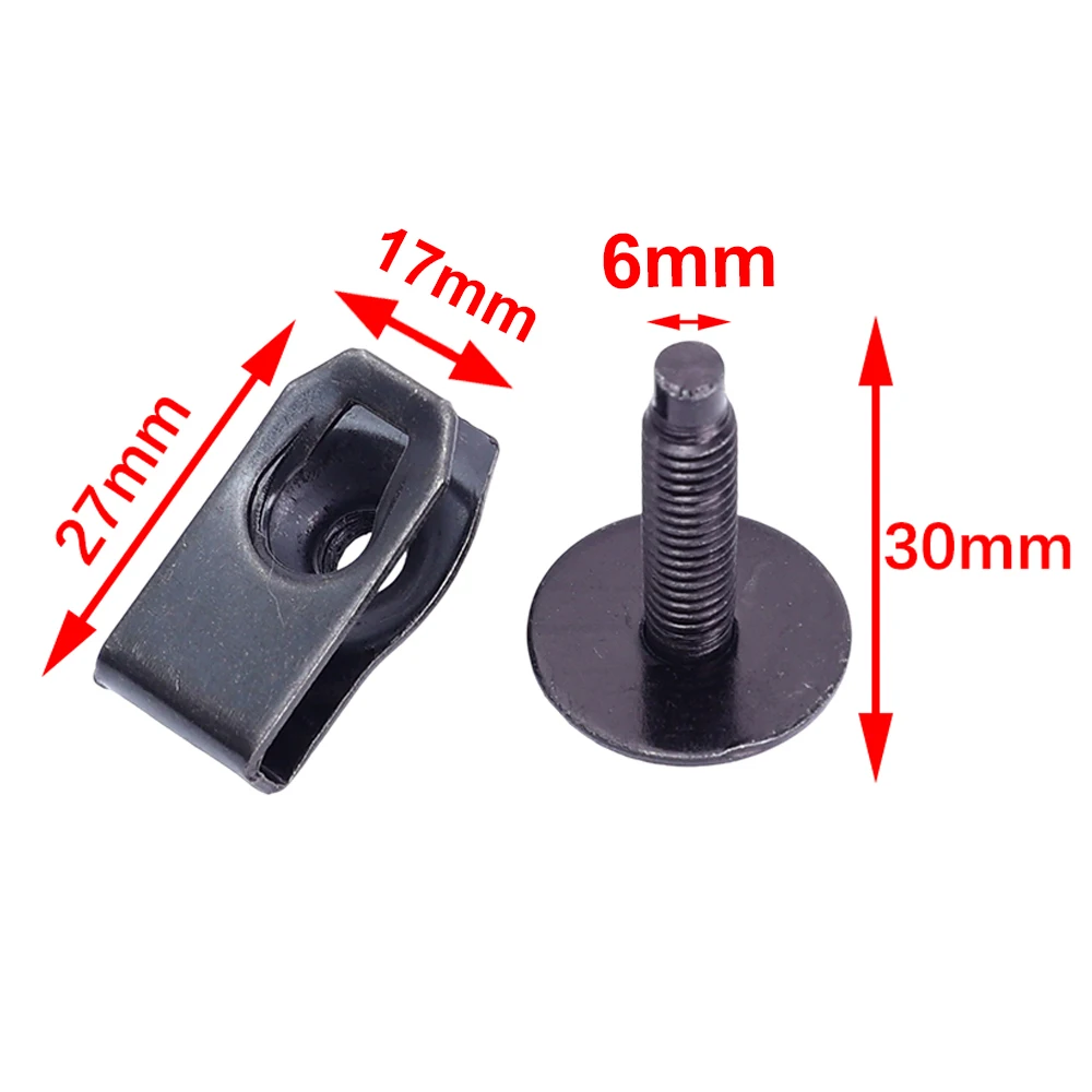 

Винты брызговика двигателя M6, болт с шестигранной головкой и шайбой, автомобиль под крышкой, фиксатор крыла, крепеж для защиты бампера