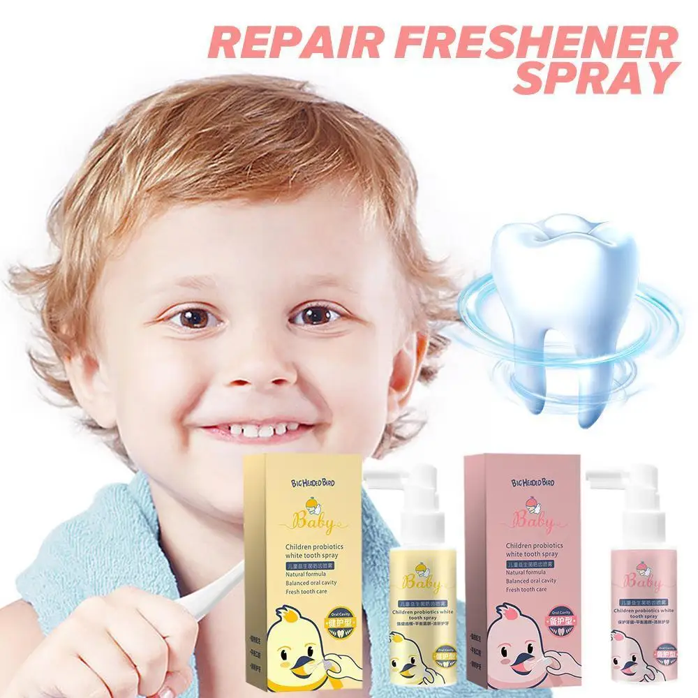 

Baby Teeth Paste Kids Oral Mouth Cleaning Spray Fruit Teeth Freshener Mouth Flavor Spray Healthy G2n5