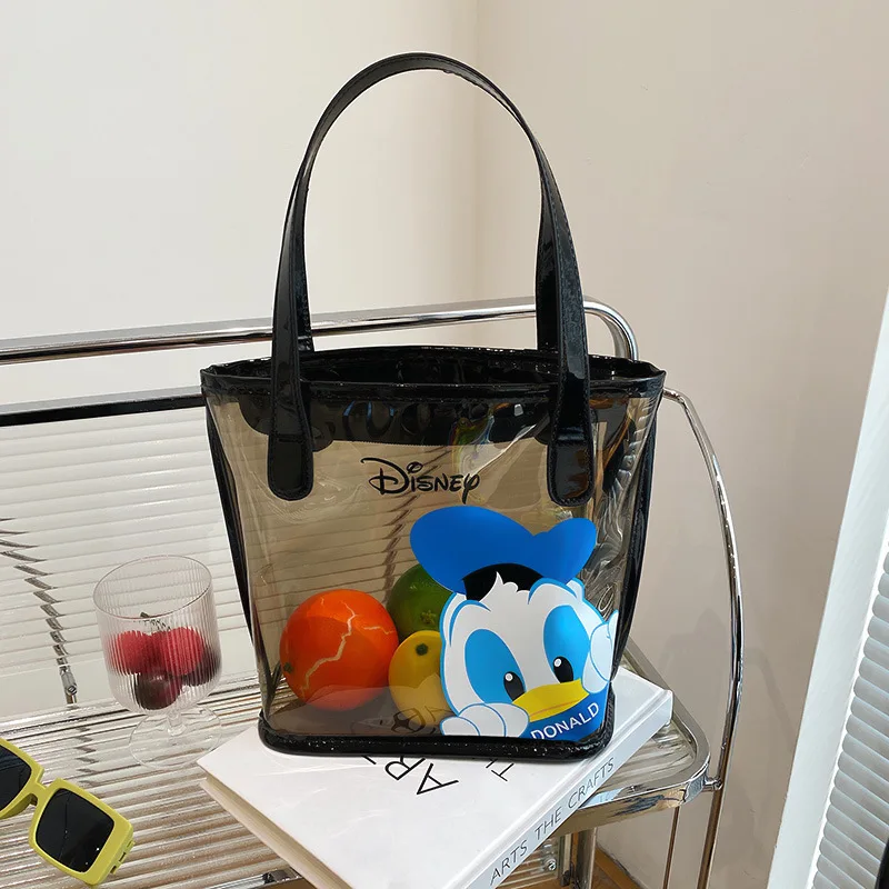 2022 New high-quality Disney transparent handbag, street fashion retro trend Disney Donald Duck jelly bag