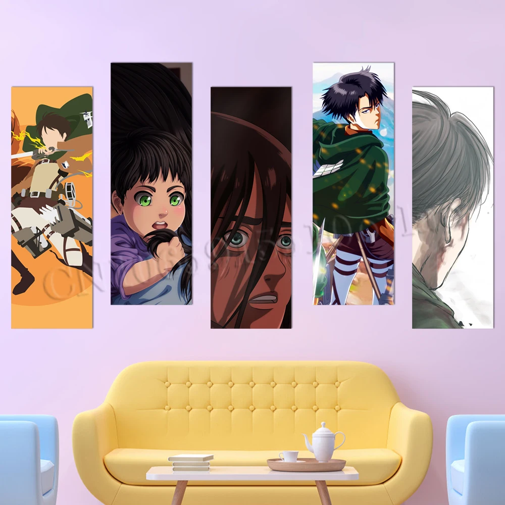 

Обои домашний Декор ПВХ принты атака на Титанов картина плакат аниме настенное искусство самоклеящиеся картины для прикроватного фона