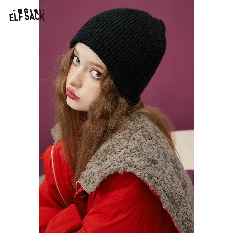 ELFSACK White Warm Down Coats Women 2022 Winter Loose Short Casual Coats