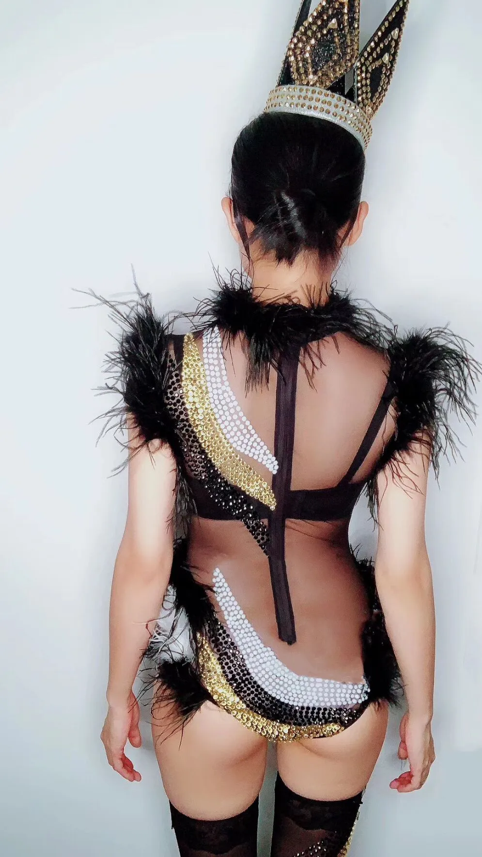 Женский костюм для современных танцев певицы сексуальное прозрачное боди с
