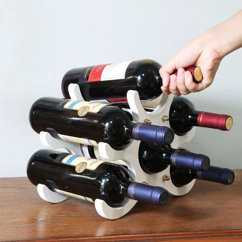 

Wooden Wine Rack Wine Holders Kitchen Assembled Display Stand Organizer Bar Storage Bar Wine Bottle Display Rack Wine Cabinet