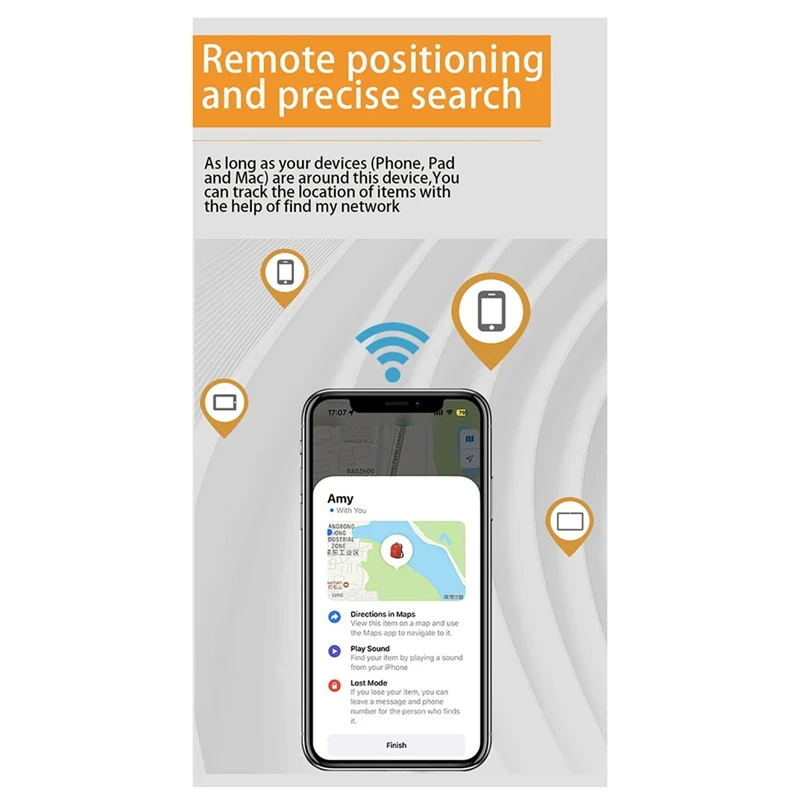 Bluetooth GPS-трекер для замены Air Tag через Apple Find My Locate Bag бутылка карты кошелек поиск