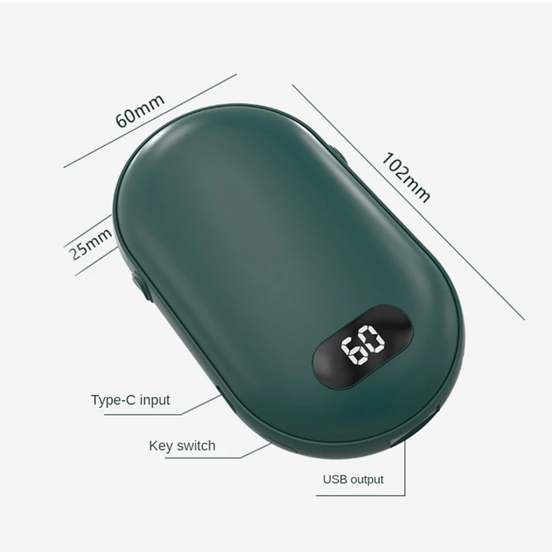 Грелки для рук перезаряжаемые 10000 мАч внешний аккумулятор портативная карманная