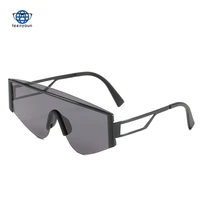teenyoun shades fashion ocean piece square integrated sunglasses metal big frame glasses sunshade sun glasses women