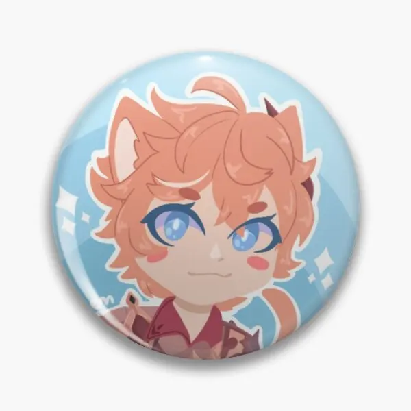 

Мягкая булавка для пуговиц Genshin Impact Childe, подарок, Женский декор, металлическая креативная булавка для одежды, воротник, модная брошь для шляп...