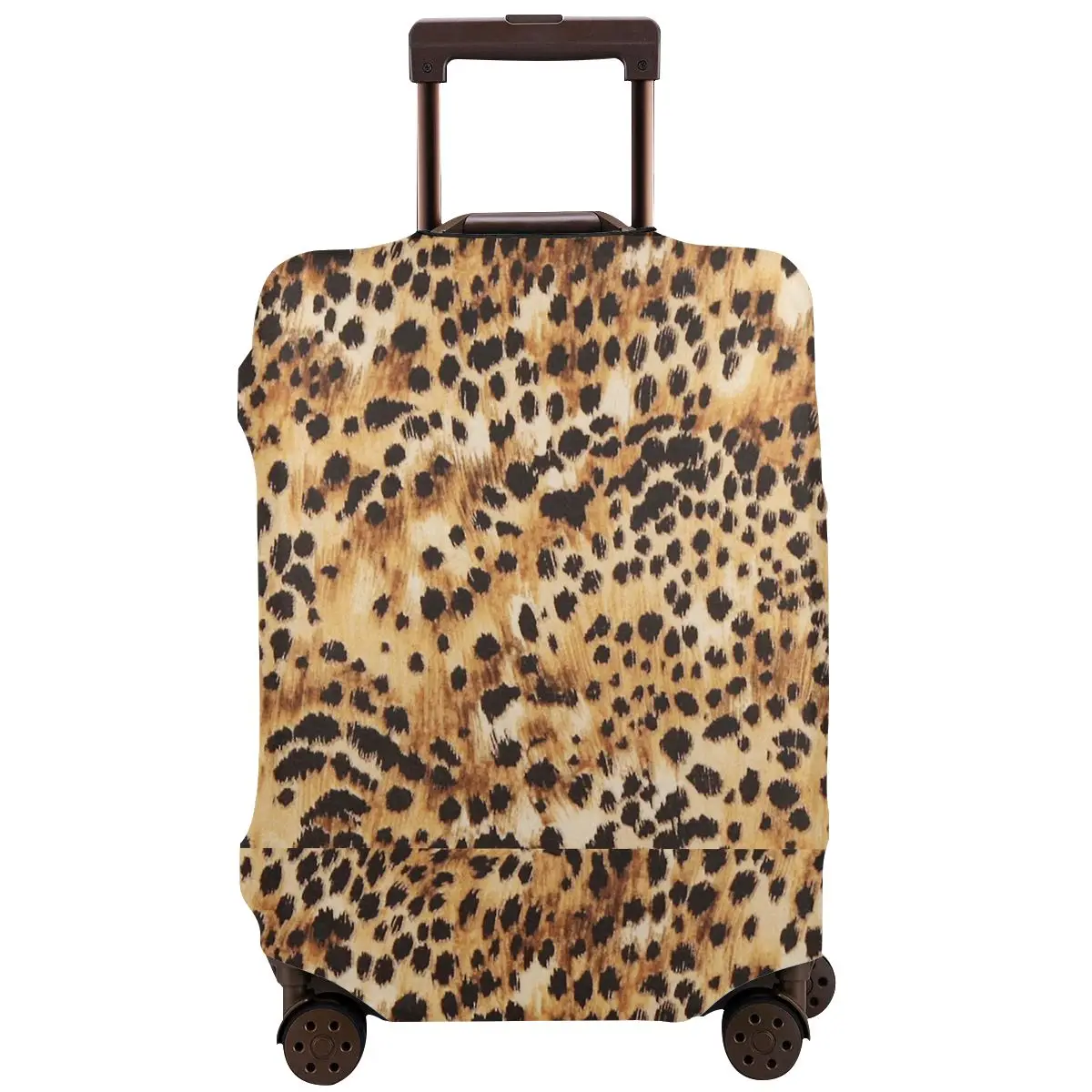 

Искусственный Меховой чехол с принтом Ягуара, моющийся защитный чехол для багажа, дорожный утолщенный пылезащитный чехол из полиэстера