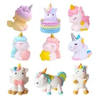 Украшение для торта в виде единорога, радужная лошадь-качалка, лошадь-качалка для девочек и мальчиков, топпер для кексов на день рождения, украшение для вечеринки в честь Дня рождения детей