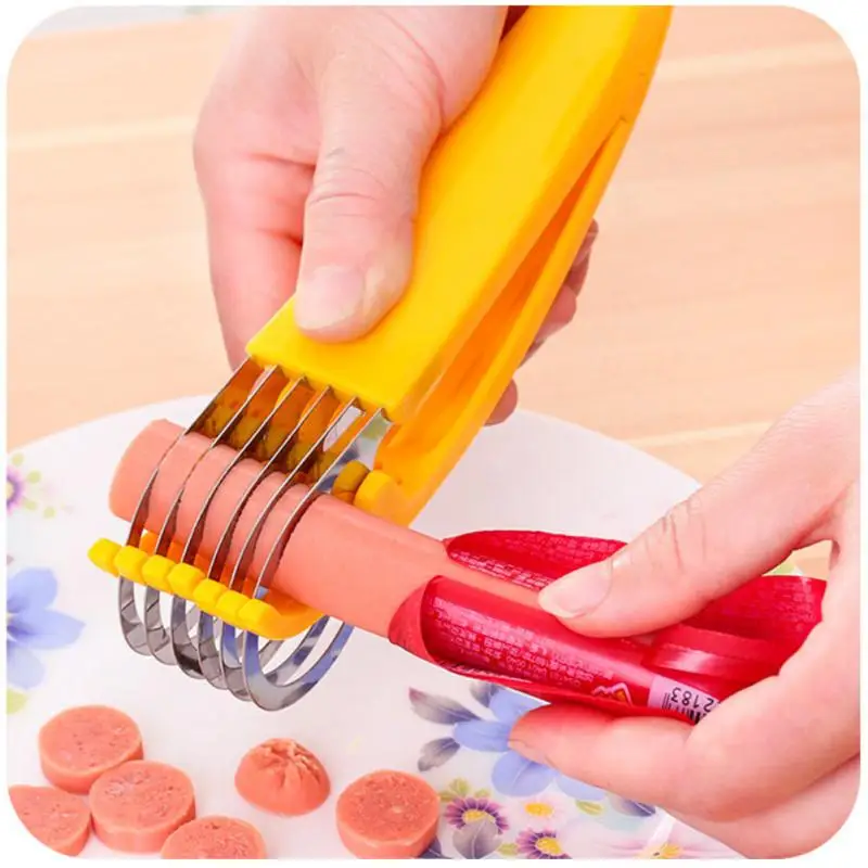 

1PC Stainless Steel Banana Cutter Fruit Vegetable Sausage Slicer Salad Sundaes Tools Cooking Tools Kitchen Accessories Gadgets