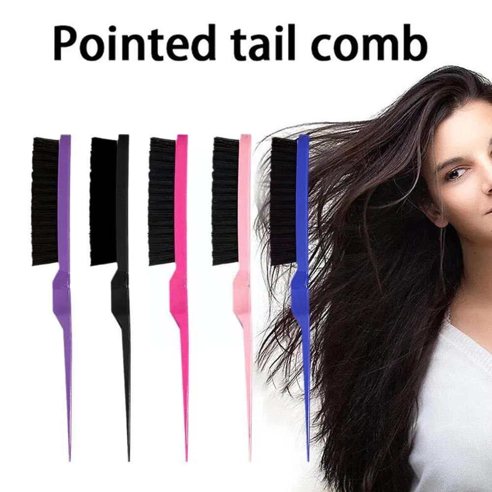 

1Pcs Professional Hair Brushes Comb Teasing Back Combing Hair Colors Slim Brush Tools Wholesale 5 Line Hair Styling Comb F5C9