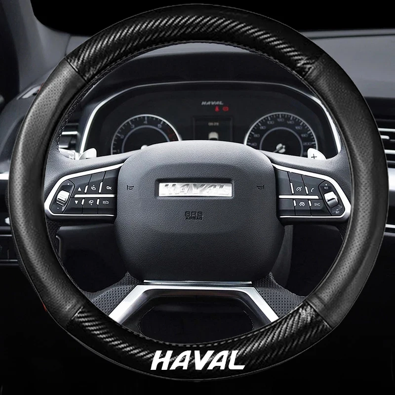 

Carbon fiber leather Car steering wheel cover with Haval 3D Logo Haval F7 F7X F5 H2 H3 H5 H6 H7l H7 H8 H9 H4 H1 M6 H2S C50 Car