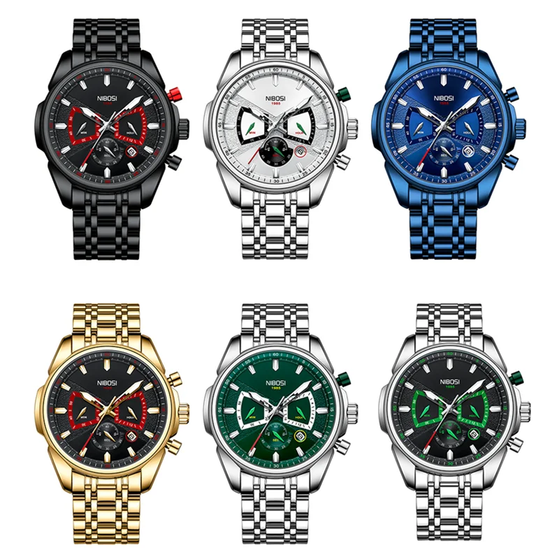 NIBOSI Mens Watches Top Brand Luxury Waterproof Quartz Wristwatch Military Sports Watch Men for Automatic Date Relogio Masculino enlarge