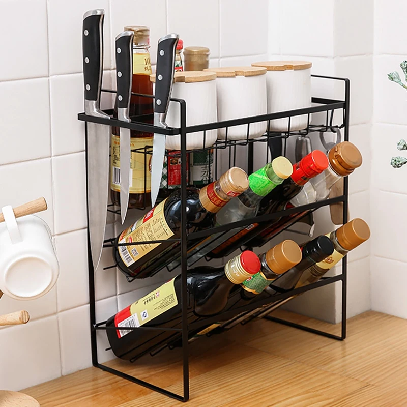 

Kitchen Seasoning Bottle Organizer Spice Rack Storage Rack Kitchen Organizer Rack Kitchen Condiment Rack Storage Shelf