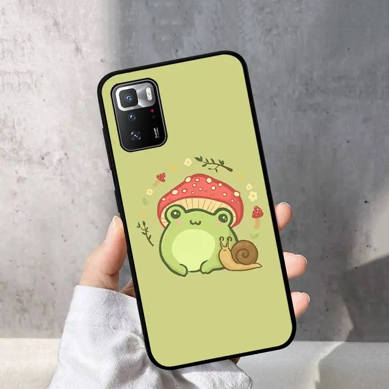 Cottagecore лягушка гриб Kawaii чехол для телефона Redmi Note 10 9 8 6 Pro 8T 5A 4X X 5 Plus 7 7A 9A K20 Обложка -