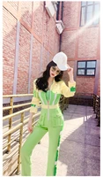 new spring and autumn office lady fashion casual brand female women girls patchwork jumpsuits clothing