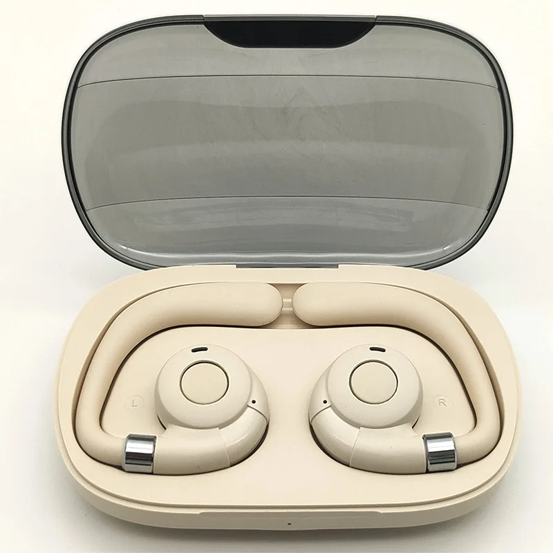 

Revolutionary Cross Border Air Conduction Bluetooth Earphones True Wireless Long Range Transparent Case Non Ear Sports Design