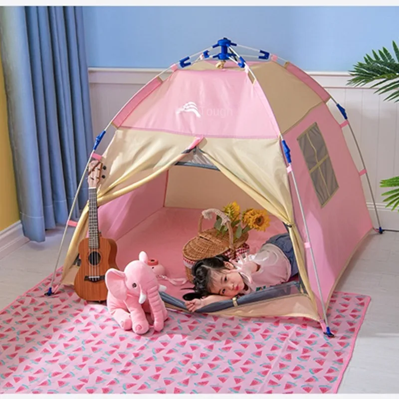 

Автоматическая палатка, портативная быстрооткрывающаяся игрушечная палатка для детей, Замок принцессы для девочек, детский маленький домик, складная детская Пляжная палатка
