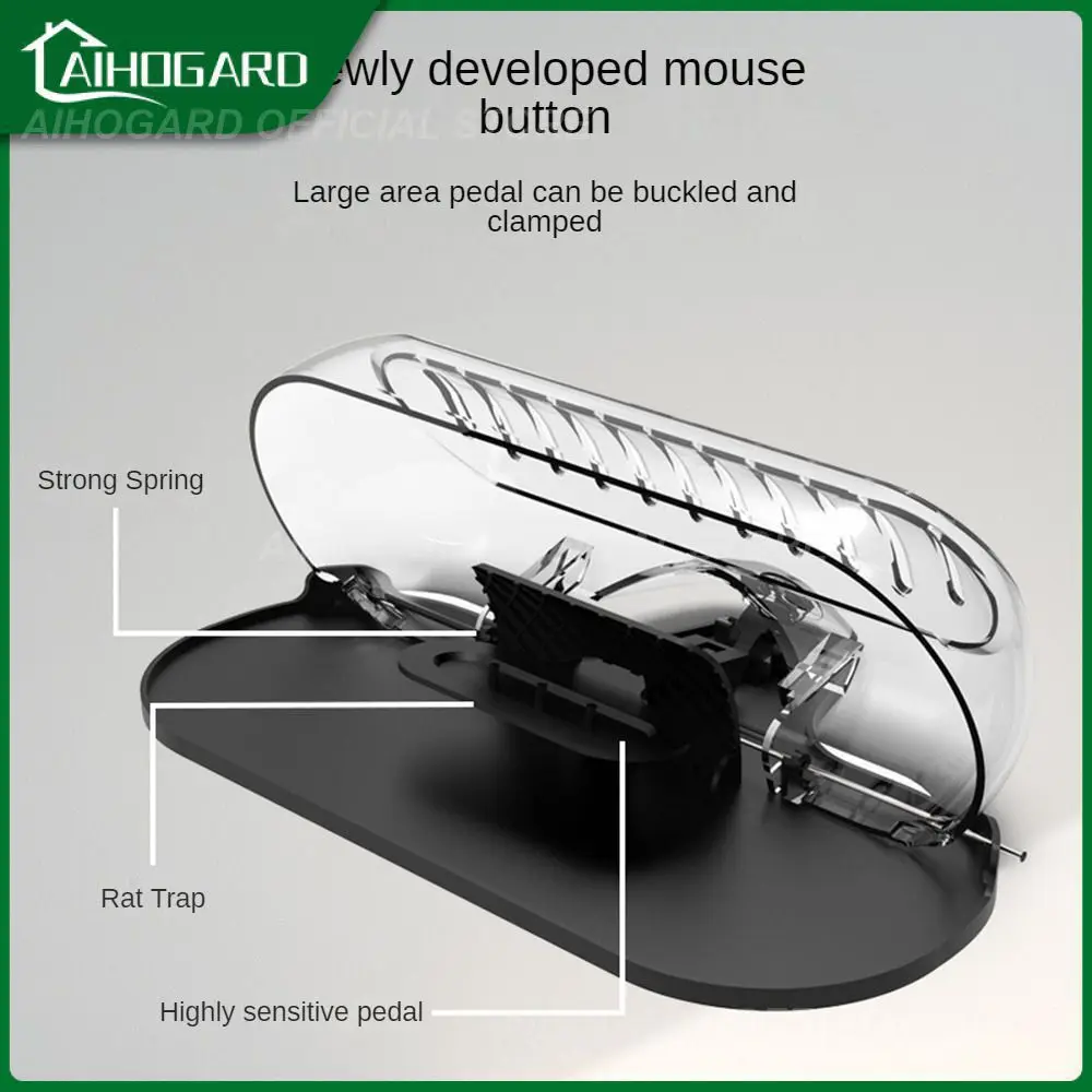 

Increase Thickening Mousetrap Home Convenient Ully Automatic Large Space Design Acrylic Side Buckle Mousetrap Highly Sensitive