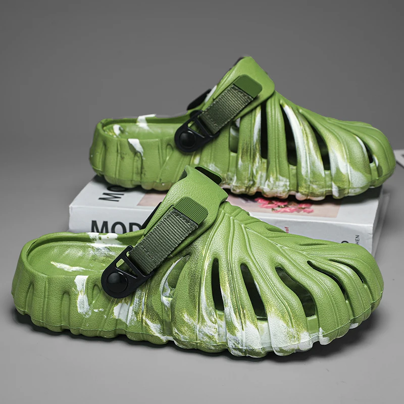 Сандалии Monstera Deliciosa для мужчин и женщин камуфляжные шлепанцы летняя уличная