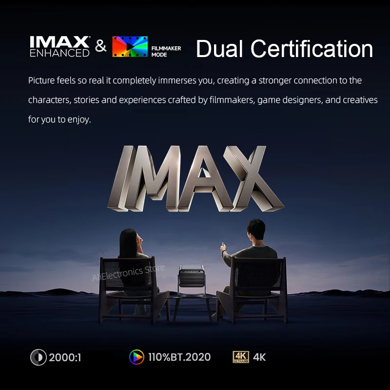 Трехцветный лазерный проектор Vidda C2 Pro RGB 4K 3840x2160 видео 3D оптический зум Android