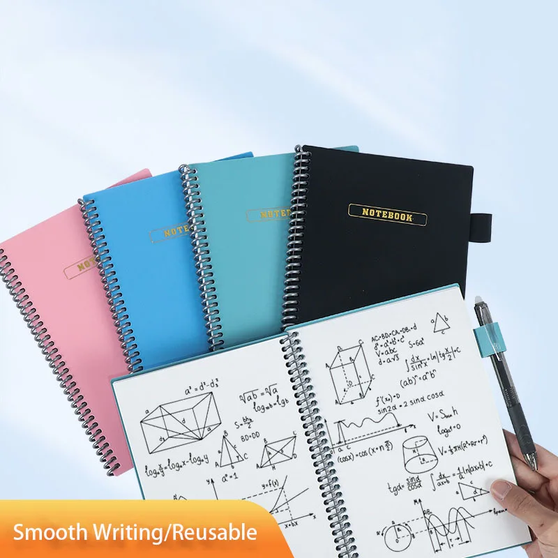 Whiteboard Notebooks A5 Erasable Notebook Repetitive Writing Thickened Coil Notebook Stationery Notepad Cuaderno