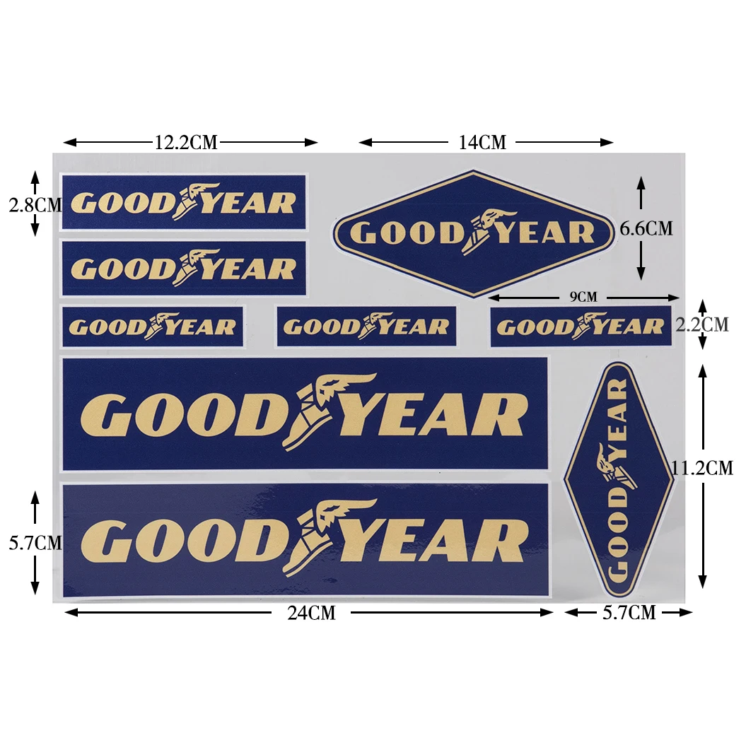 

Светоотражающий знак Шин GOODYEAR, наклейки на автомобиль, велосипед, шлем, мотоциклетные наклейки, виниловый Графический набор, клейкий комплект, автомобильные аксессуары