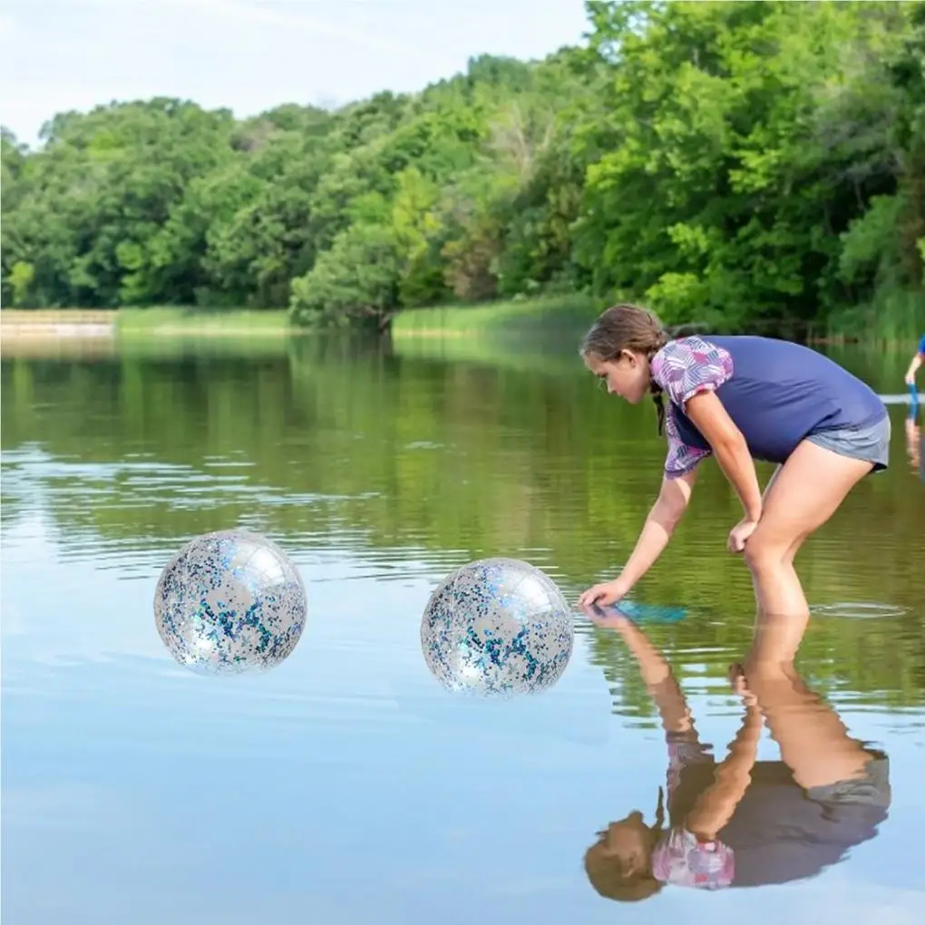 

Inflatable Sequins Beach Ball PVC Transparent Outdoor Swimming Pool