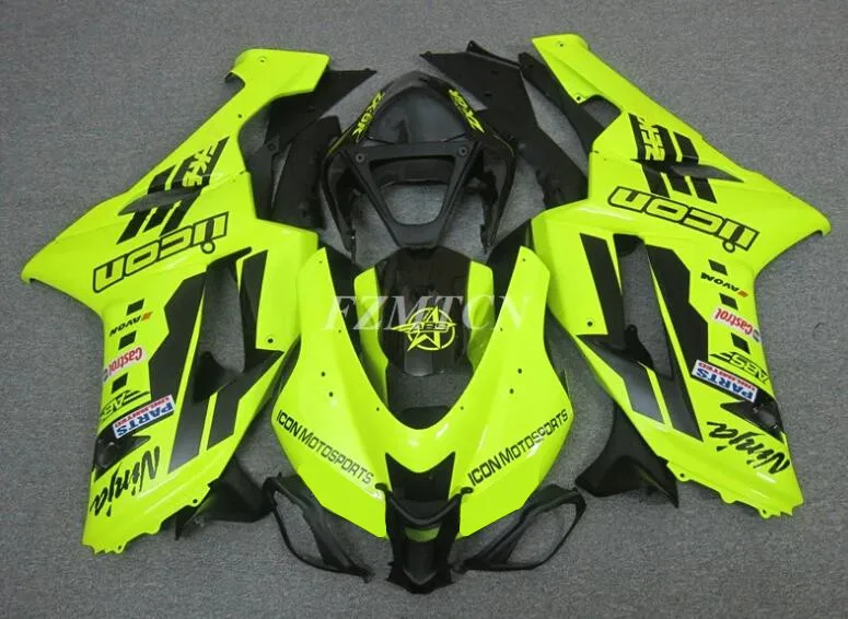 

4Gifts New ABS Whole Motorcycle Fairings Kit Fit For Kawasaki Ninja ZX-6R ZX6R 636 2007 2008 07 08 Bodywork Set Racing