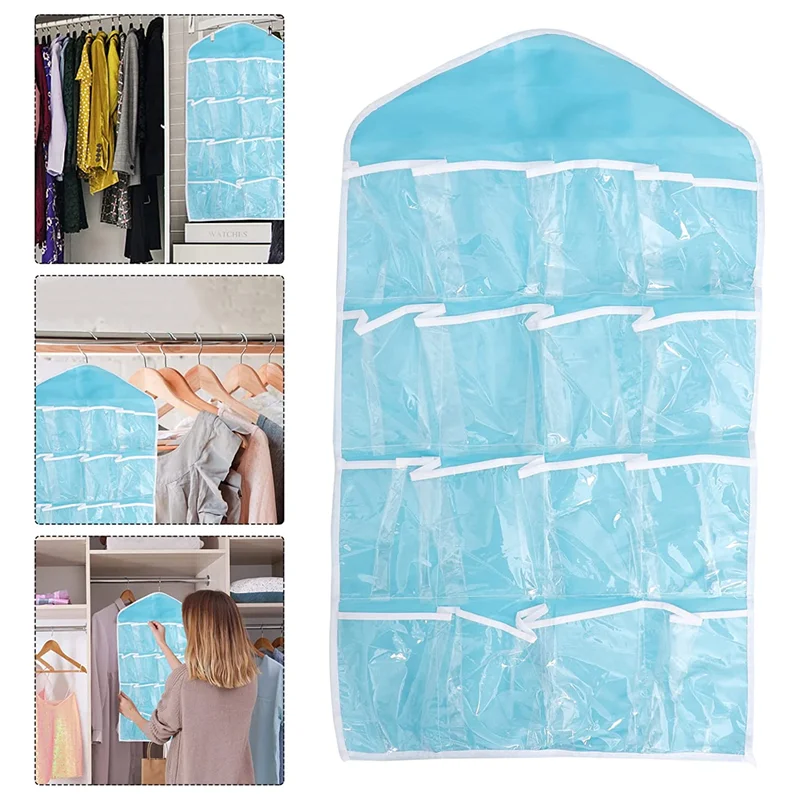 

16 Карманов, настенная подвесная Сумочка для задней крышки, вешалка для обуви, вешалка для нижнего белья, носков, бюстгальтеров, галстуков, га...