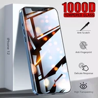 1000d tempered glass for iphone 13 12 pro max screen protector for 11 pro max 8 7 6 plus x xs xr 12 mini se 2020 ultra hd glass