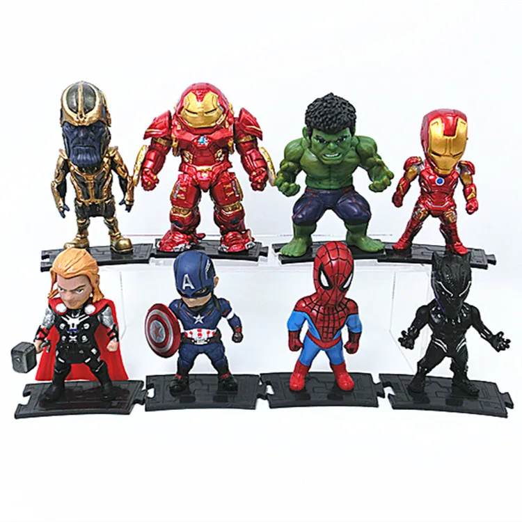 

Marvel Movie Iron Man Spiderman Captain America Thor Hulk Thanos ANIME Figures MODEL Collect ACTION FIGURES CHRISTMAS GIFTS