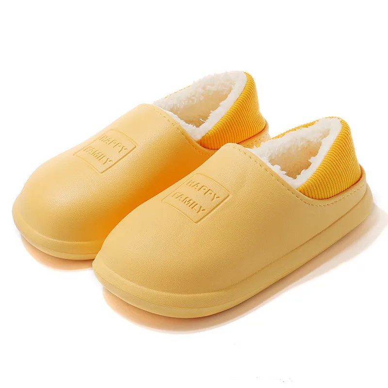 

Heel Waterproof Cotton Slippers Women Thick Sole Winter Plush Warm Couple Home Home EVA Indoor and Outdoor Wear Men YK-100056