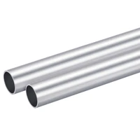 uxcell 6063 aluminum round tube 25mm od 22mm inner dia 200mm length pipe tubing 2 pcs