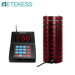 Система пейджера Retekess TD165 для ресторанов, 10 звуковых приемников, макс. 999 зуммеров для кафе, клиники, церкви, пищевой корт
