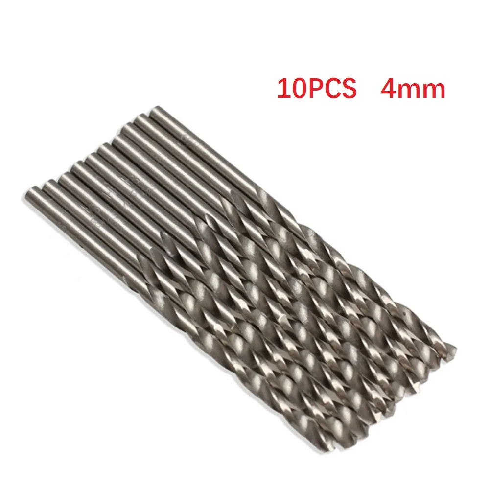 10 Pcs Twist Drill Bits HSS Metal Drilling Head 4mm 75mm For Carpentry Woodworking Tools Electric Drill Accessories