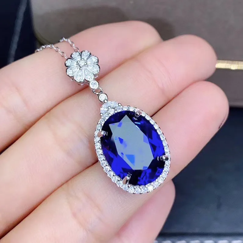 

Лидер продаж онлайн, новый роскошный Овальный длинный кулон из искусственного сапфира красного цвета, Женская цепочка до ключиц