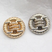 6pcs fashion knotted rope golden metal sweater buttons for clothes decorative women coat buttons sewing accessories wholesale