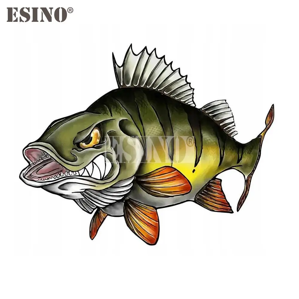 

Стайлинг автомобиля, креативная забавная наклейка из ПВХ с рисунком злого Рыбка, Водонепроницаемый стеклянный стикер для кузова автомобил...