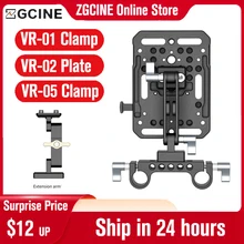 ZGCINE VR-01 VR-02 VR-03 V Mount Battery Plate W/ Rod Clamp standard V Lock battery plate adapter with automatic Lock protection